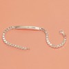 LeCalla Solid 925 Sterling Silver Men's Box Chain ID Bracelet