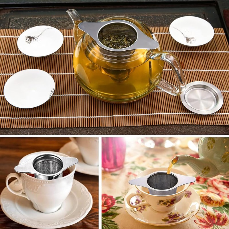 TerraShine Stainless Steel Ultra Fine Mesh Tea Strainer, Easy to
