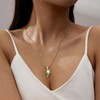 TREENEST Collar con Colgante de Tulipanes para Mujer Chapado en