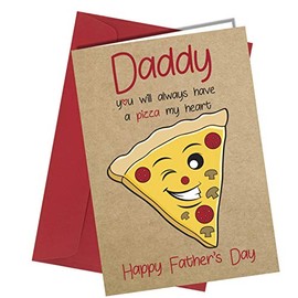 Close to the Bone #1345 Daddy Pizza Father's Day Foodie card Comedy Funny Humour