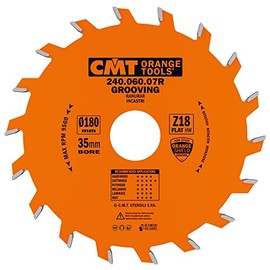CMT Orange Tools 240.060.07r – for Straight Grooving Cutter Circular Saw Blade 180 x 6 x 35 Z 18