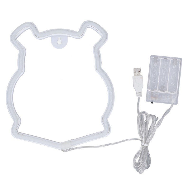 Neon Light LED Bear Shaped Neon Sign Battery Operated USB