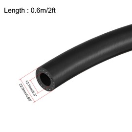 sourcing map 1/2 inch ID Fuel Line Hose, 7/8 inch OD 2ft Black Oil Hose for Small Engines