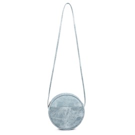 YONBEN Circle Crossbody Bag for Women PU Circle Purse with Zipper Adjustable Knot Shoulder Straps