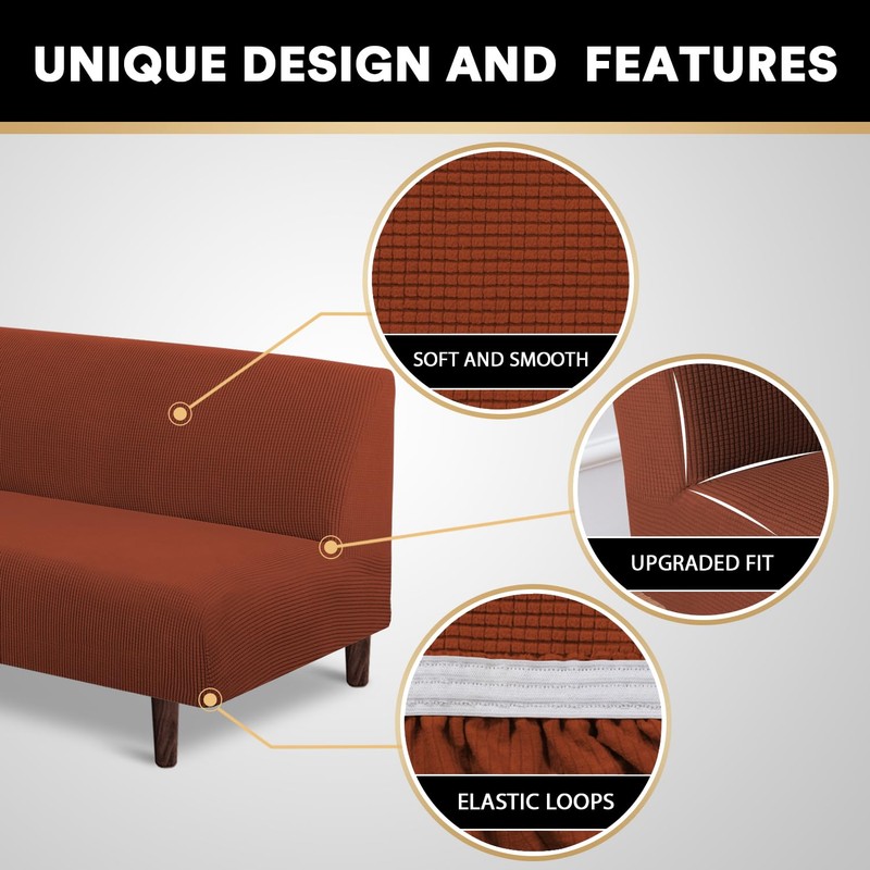 Stretch Armless Futon Cover Futon Slipcover Full Queen Size Futon
