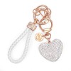 Heveer Heart Key Fob Car Keyring with Sparkling Rhinestones Rhinestone