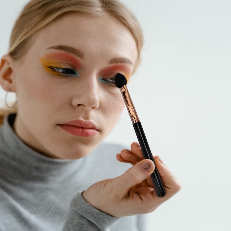 Professional Eyeshadow Applicators Sponge tip Single Sided Reusable UorPoto 10Pcs