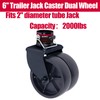 NBJINGYI 6" 2000lbs Dual Trailer Swirl Jack Caster Wheel with