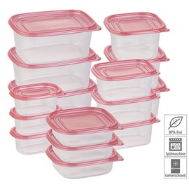 Rosenstein & Söhne Gefrierdosen Set: 30-teiliges Frischhaltedosen-Set BASIC, BPA-frei (15 Dosen) (Gefrierdosen BPA frei, Gefrierboxen Set, Spülmaschine)