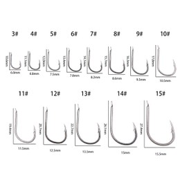 Iseuni (Steel) Fish Hook (Black 15#)