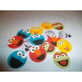 Unbranded Pre Cut One Inch Bottle Cap Images! PINK SESAME STREET FACES FREE SHIP - photo, 25 images