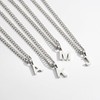 P.BLAKE Layered Initial M Pendant Necklace for Men, Stainless Steel