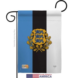 Nationality Estonia Garden Flag Regional Nation International World Country Particular Area Small Decorative Gift Yard House Banner Made in USA 13 X 18.5