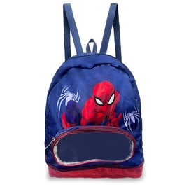 FairyPeach Children's Swimming Bag, Gym Bag, Girls Boys, Waterproof Swimming Backpack, Training Bag with Wet Compartment and Dry, Sports Bag, Beach Backpack with Drawstring, Blue + red, L