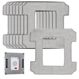 8 Stück Reinigungspad Ersatzteile für Ecovacs Winbot W2 Omni/W2/W1Pro/W1 Fensterputzroboter, Mikrofaser Wischtücher Wiederverwendbar und Waschbar, Reinigen Effektiv für Fenstern Flecken, Staub