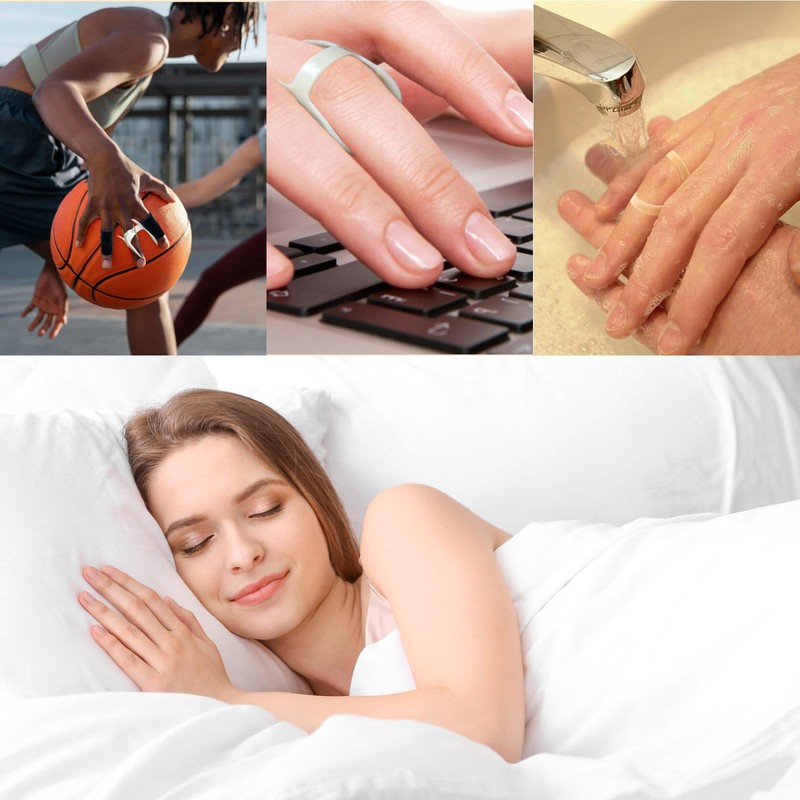 FOXMIND Pack of 10 Oval Finger Splints & Sleeves Kit,