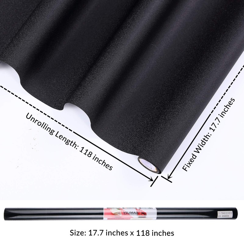VELIMAX Static Cling Total Blackout Window Film Privacy Room Darkening