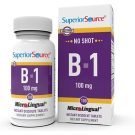 Superior Source B-1 100 mg - Vitamin B Supplement Supports Healthy Energy & Growth - Nervous & Digestive System Support Formula with Thiamin - 100 Sublingual Dissolving Tablets