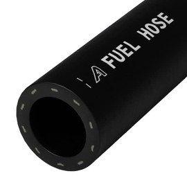 8mm ID Black 2 Metre Length Fuel and Oil Resistant Rubber Hose