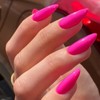Hot Pink Press on Nails - 24Pcs Almond False Nails