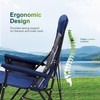 ALPHA CAMP Oversized Folding Camping Chairs High Backrest Heavy Duty