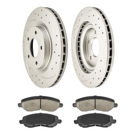 PHILTOP Front Brake Pads and Rotors kit Fit for Chrysler 2011-2014 200, 11” Brake kit Front Brakes Rotors Automotive Replacement Brake kits