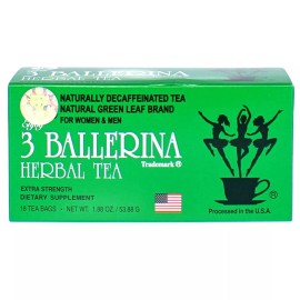 3 Ballerina Herbal Tea Extra Strength Dietary Supplement 18 Count (Pack of 2)