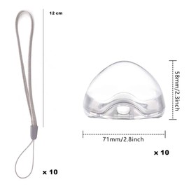 Dummy Box for Baby, Pack of 10, Transparent Dummy Case with Cord, Transparent Dummy Box, Portable Dummy Storage Container, Dummy Box, Dustproof