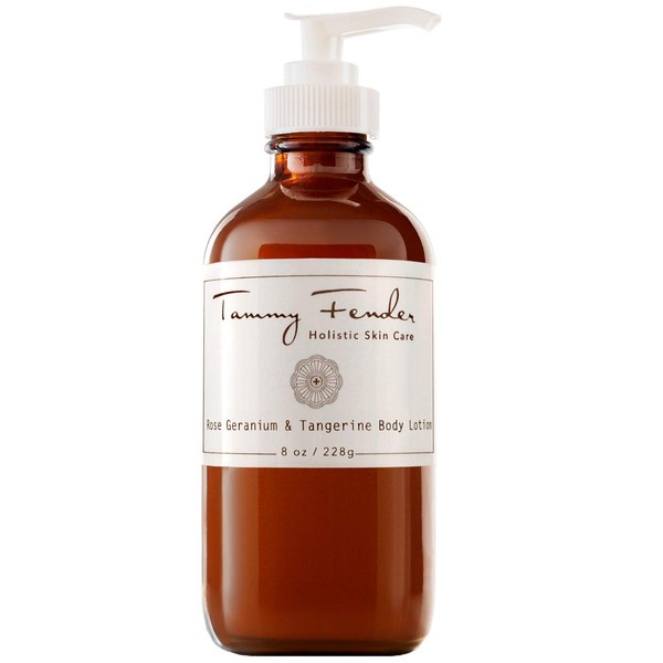 TAMMY FENDER - Natural Rose Geranium + Tangerine Body Lotion | Clean, Non-Toxic, Plant-Based Skincare (8 oz | 228 g)