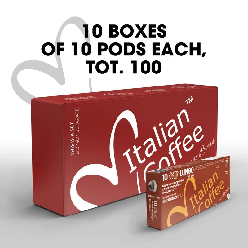 Italian Coffee for Espresso Lovers pods compatible with Nespresso Original