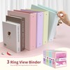 SUNEE 3 Ring Binders 2 Inch 4 Pack, Clear View