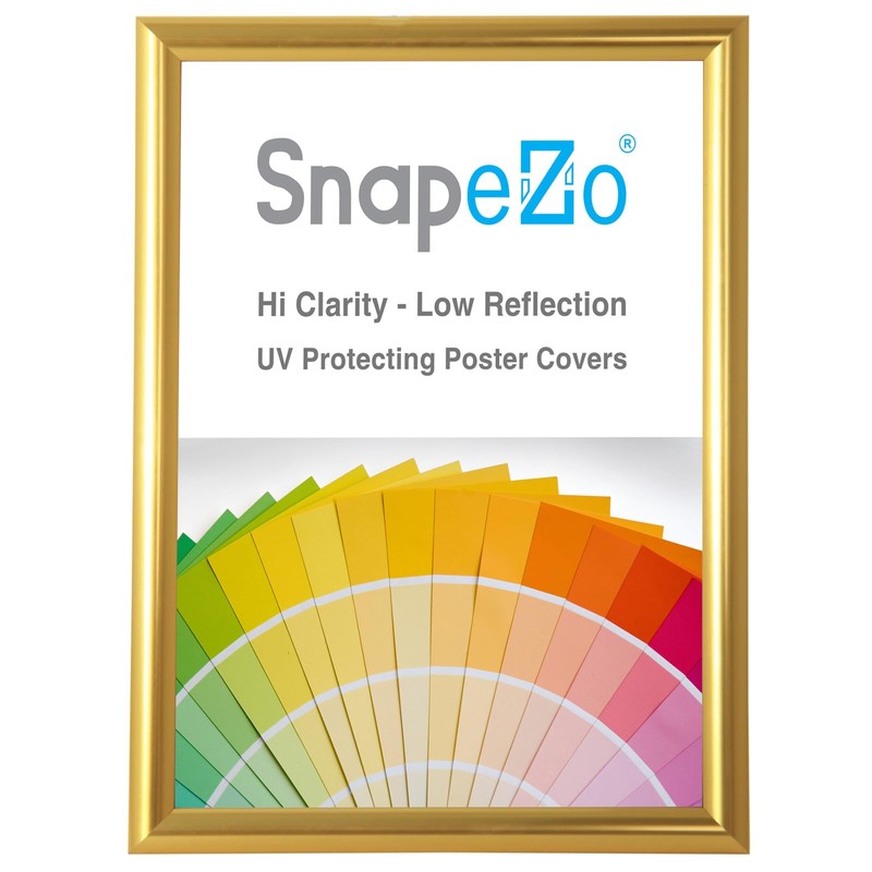 SnapeZo Gold Effect 36x48 Poster Frame, Front-Loading, Wall Mount, Aluminum