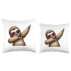 Sloth Heart Shape Sunglasses Dabbing Dance Lover Throw Pillow