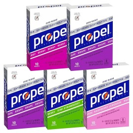 Propel Powder Packets 4 Flavor Variety Pack With Electrolytes