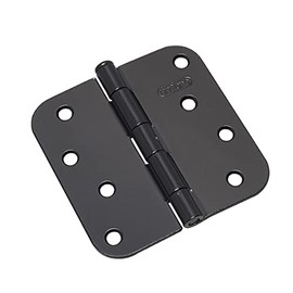 Richelieu 1822FBNRPB Onward (2-Pack) 4-inch (102 mm) Full Mortise Butt Hinge for Interior Door, 5/8-inch Radius, Black Finish