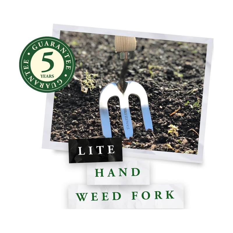 Greenman Light Weight Weeding Fork Stainless Steel Ash Handled 5