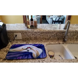 Caroline's Treasures SS8605DDM Shih Tzu Dish Drying Mat Absorbent Dish Drying Mat Pad for Kitchen Counter Dish Drainer Mat for Countertop, 14 x 21", Multicolor