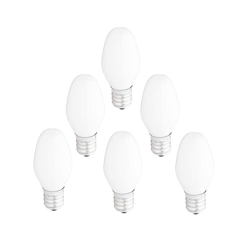 Bombillas de luz nocturna blancas, 6 unidades