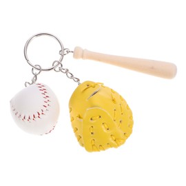 SUPVOX 2pcs Softball Keychains Miniature Baseball Glove Accessories for Key Backpacks and Baseball