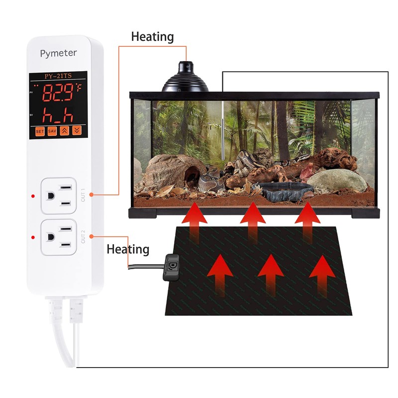 Pymeter Attic Fan Thermostat Controller Temperature Switch Plug Outlet for