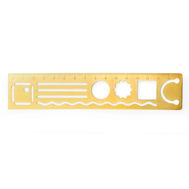 Kikkerland 3 in 1 Metal Ruler
