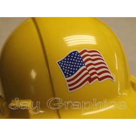Unbranded/Generic 2pcs American Flag Hard Hat Stickers USA Flags Motorcycle Helmet Decals