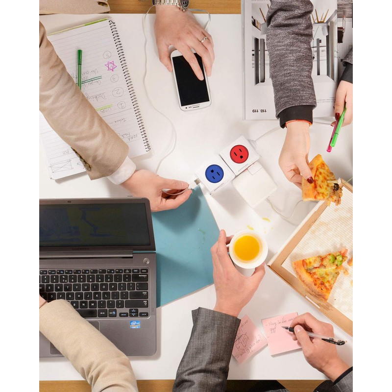 Allocacoc, PowerCube |Extended|, 5 outlets, 5 feet cable, Mounting dock,