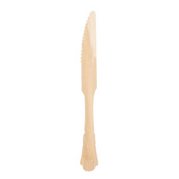 Birchware Elegant 7.75" - Compostable Wooden Knives, Biodegradable Party Supplies for Any Graduation, Luau, Fiesta, Tea Party, and More, Craft Supplies for Kids and Adults - (100 Knives)