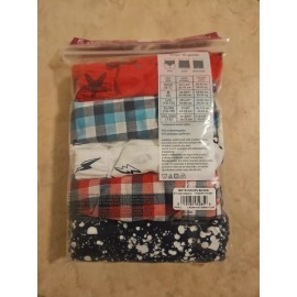 Wonder Nation 5 Boys Boxers (S 6-7) Underwear 5pair/pack Plaid, Starfish,Bolt Wonder Nation