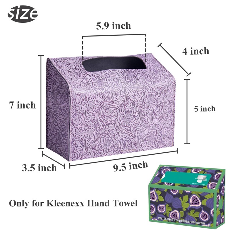 QIELIZI Hand Towels Box Cover,PU Leather Tissue Box Cover Holder