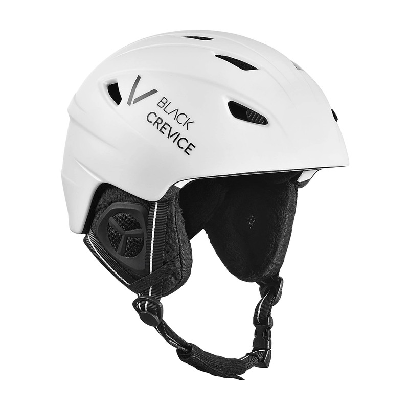 Black Crevice Helmet Set, Matt White/Black, XS