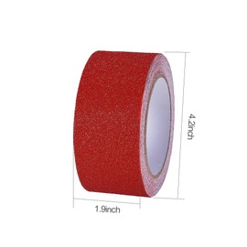 RED Safety Adhesive Sticker Grip Non Skid Tape Anti-Slip Adhesive Stickers Mat for Stairs Floor Stairway 5Mx5CM