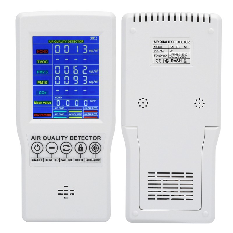 Precise Carbon Dioxide Detector PM2.5 PM10 CO2 Formaldehyde Digital Monitor
