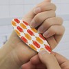 Watercolor Summer Popsicle Pattern Double-Sided Oval Nail File Emery Board